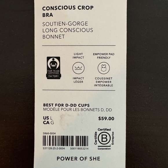 ATHLETA - Conscious Crop D-DD Longline Sports Bra - Picture 4 of 6